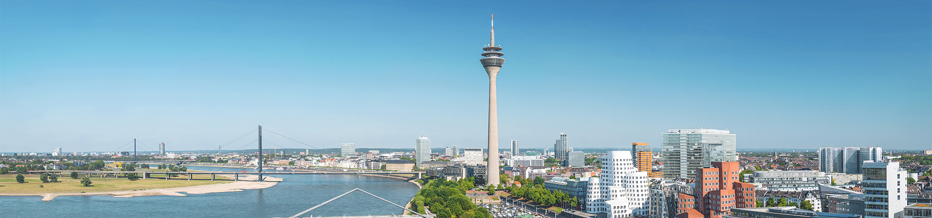 Skyline von einer Stadt in Mitteldeutschland